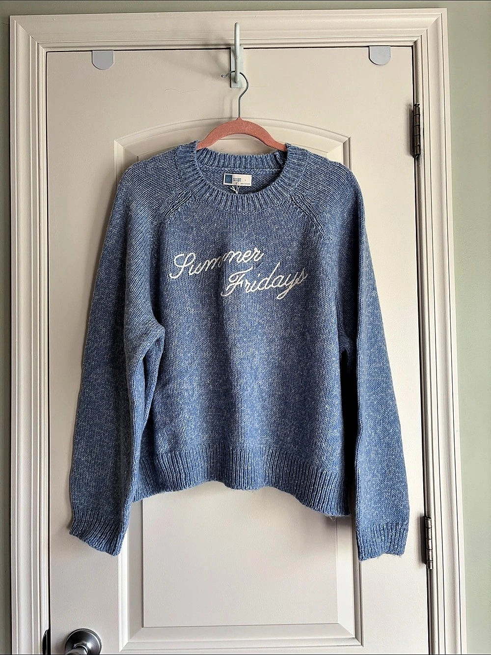 GAP × Summer Fridays Oversized Logo Sweater Blue Size Large